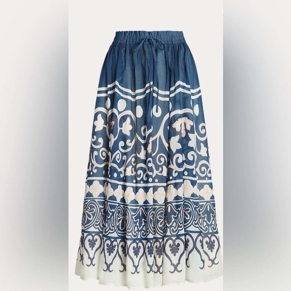 Polo Ralph Lauren Beaded Voile A-Line Skirt Size 0 New